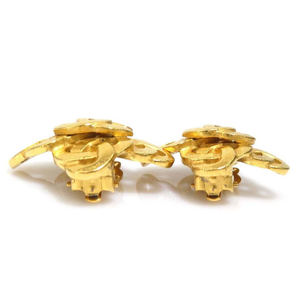 CHANEL Gold Logo Earrings - Picture 3 of 5
